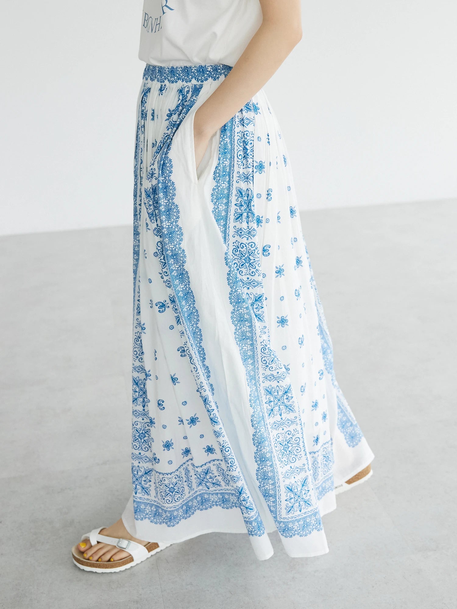 Michio Pattern Maxi Skirt