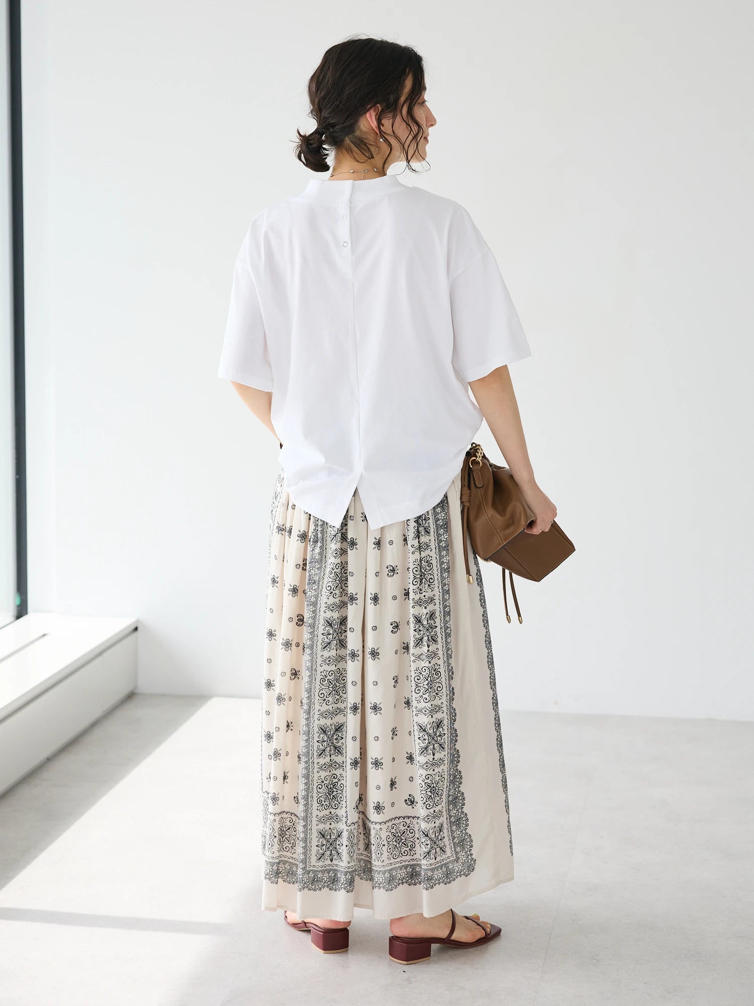 Michio Pattern Maxi Skirt