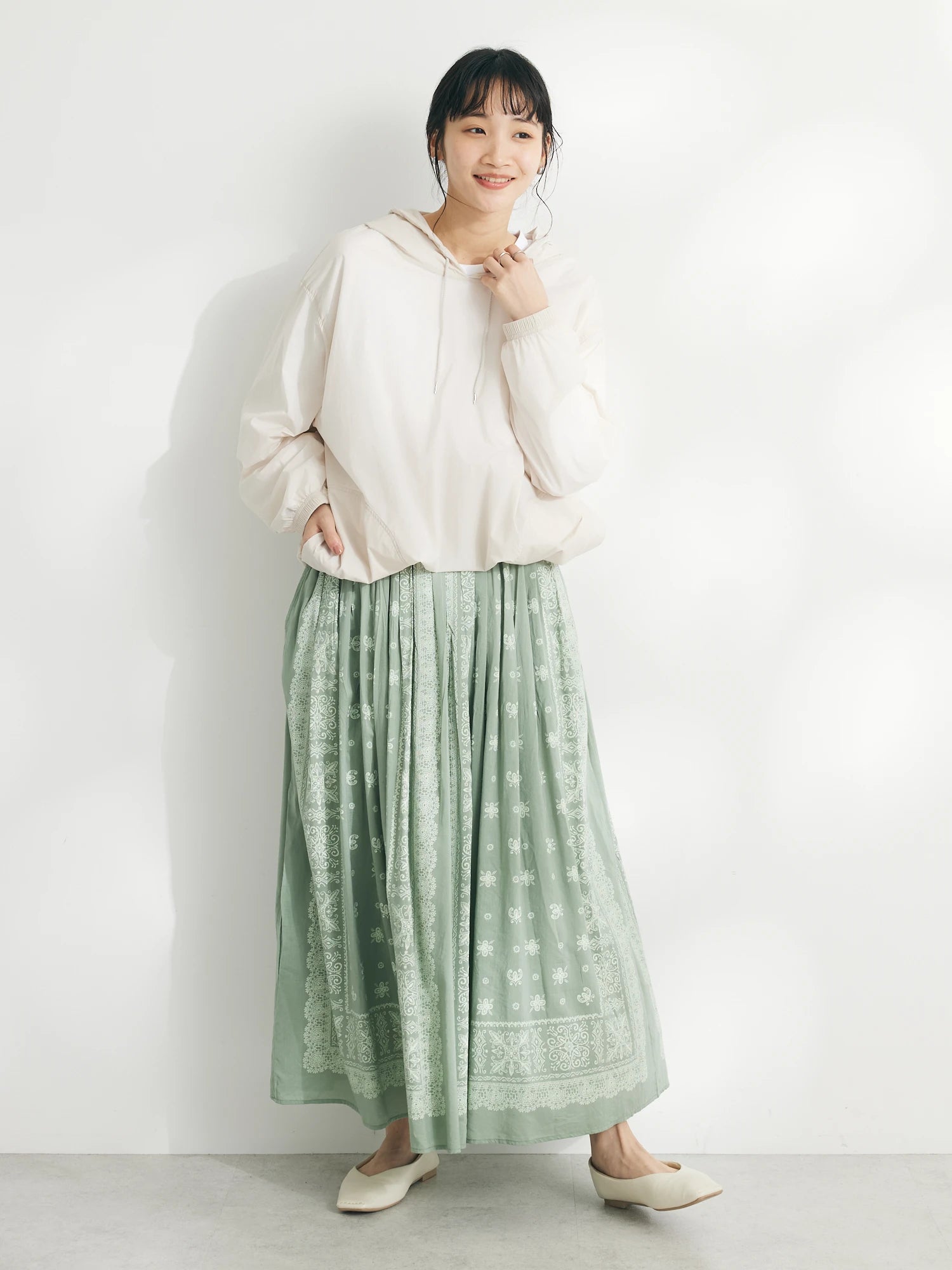 Michio Pattern Maxi Skirt