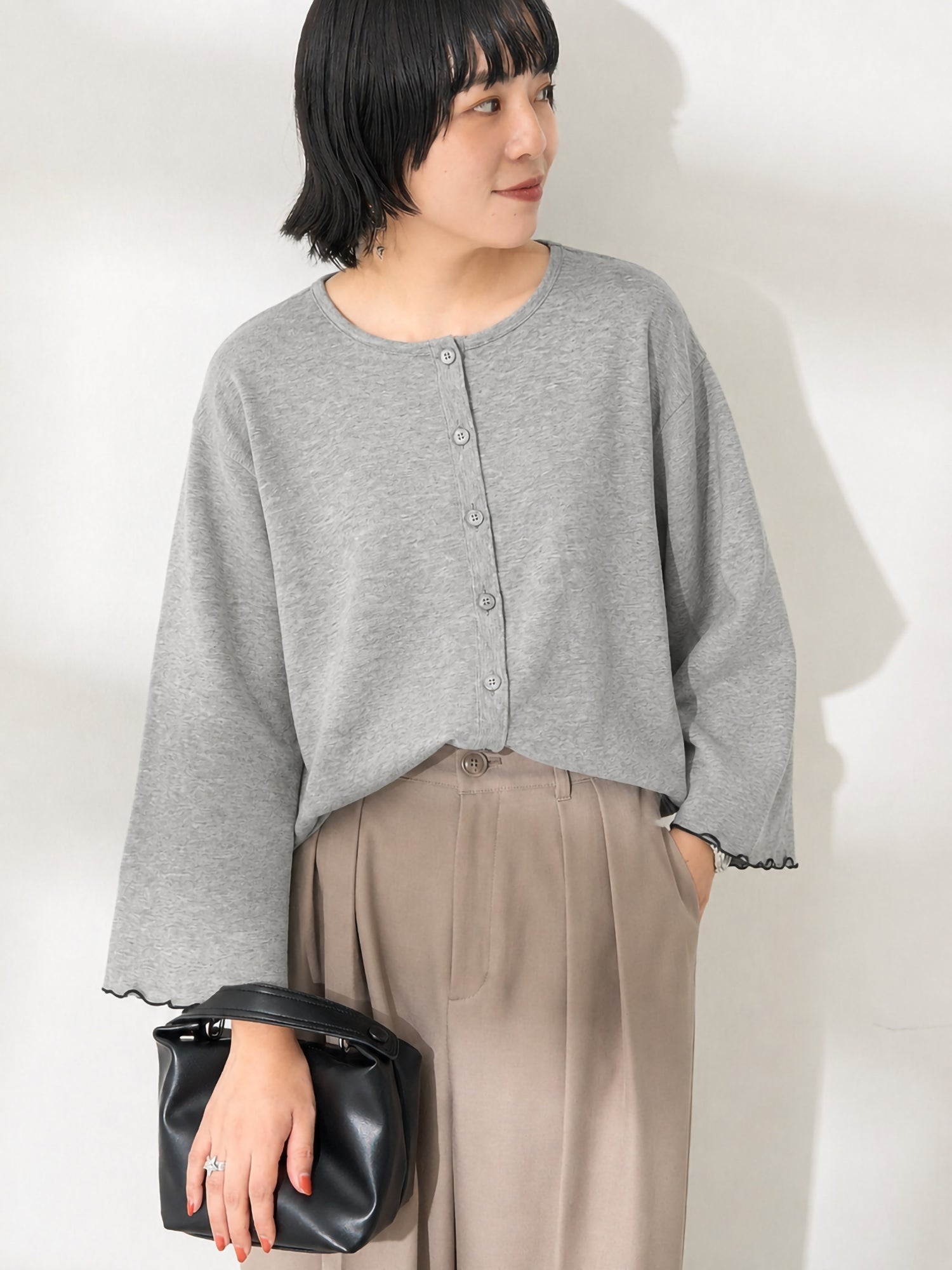 Minakaze (Cool To Touch/Uv Protection) Sleeve Mellow Short Length Cardigan