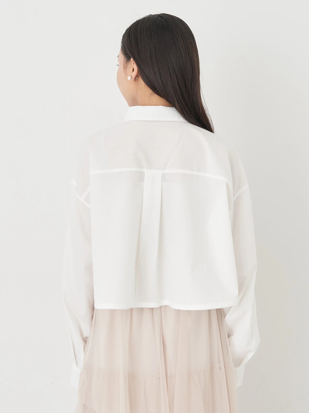 Minamoto Drawstring Crop Shirt