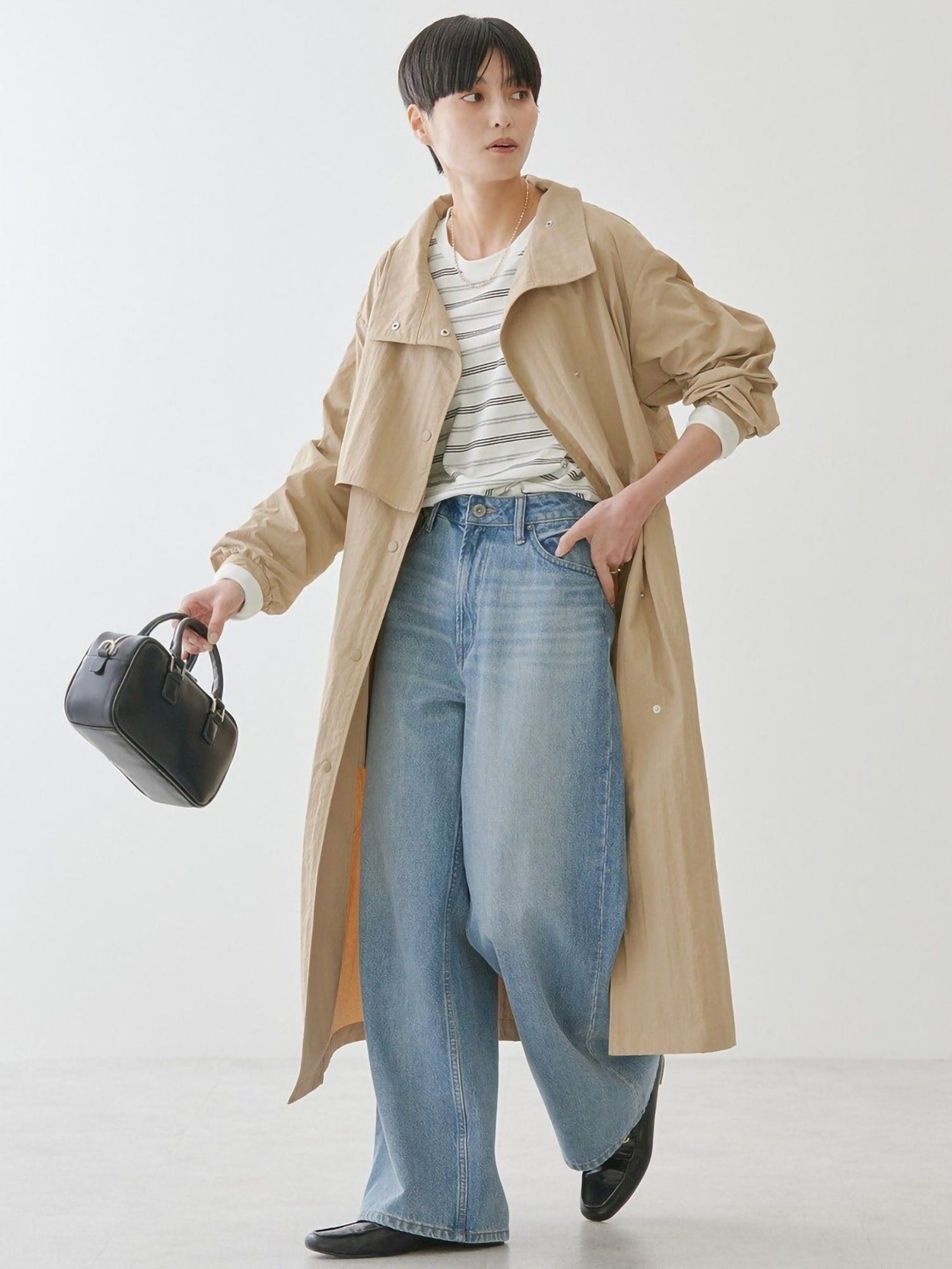Mioka Stand-Collar Coat