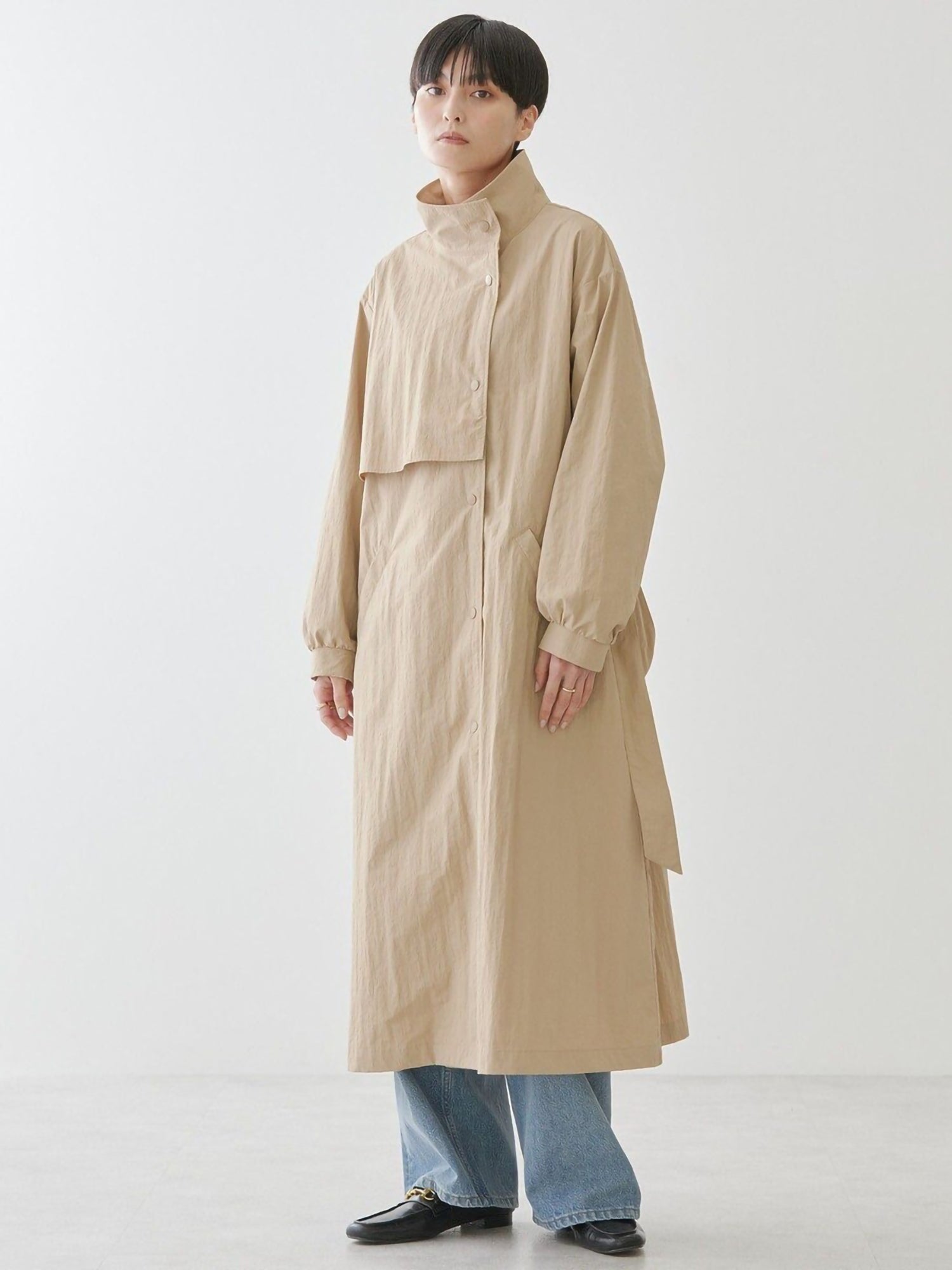 Mioka Stand-Collar Coat