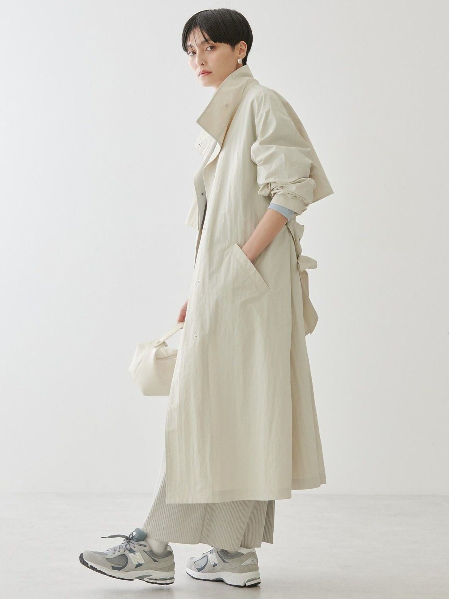 Mioka Stand-Collar Coat