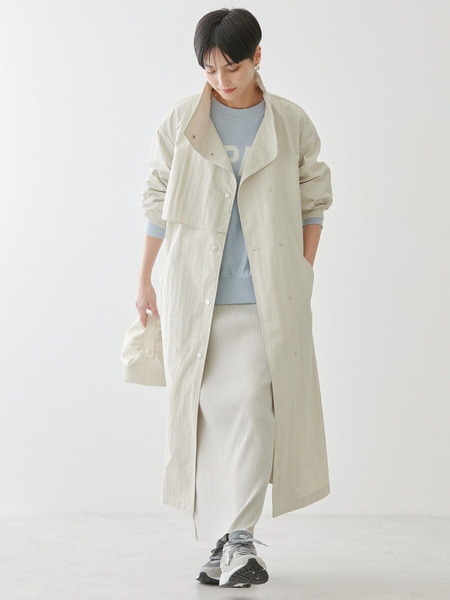 Mioka Stand-Collar Coat