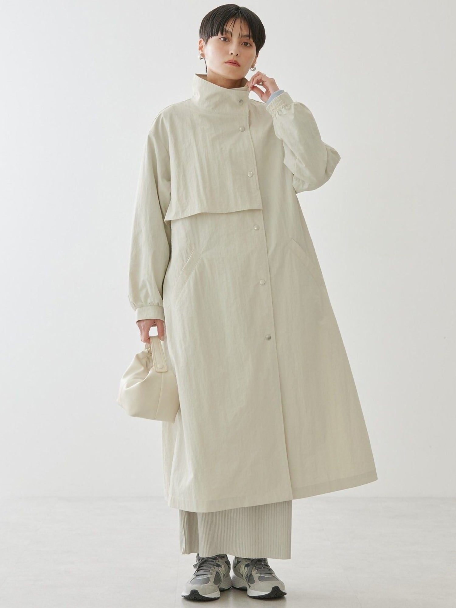 Mioka Stand-Collar Coat