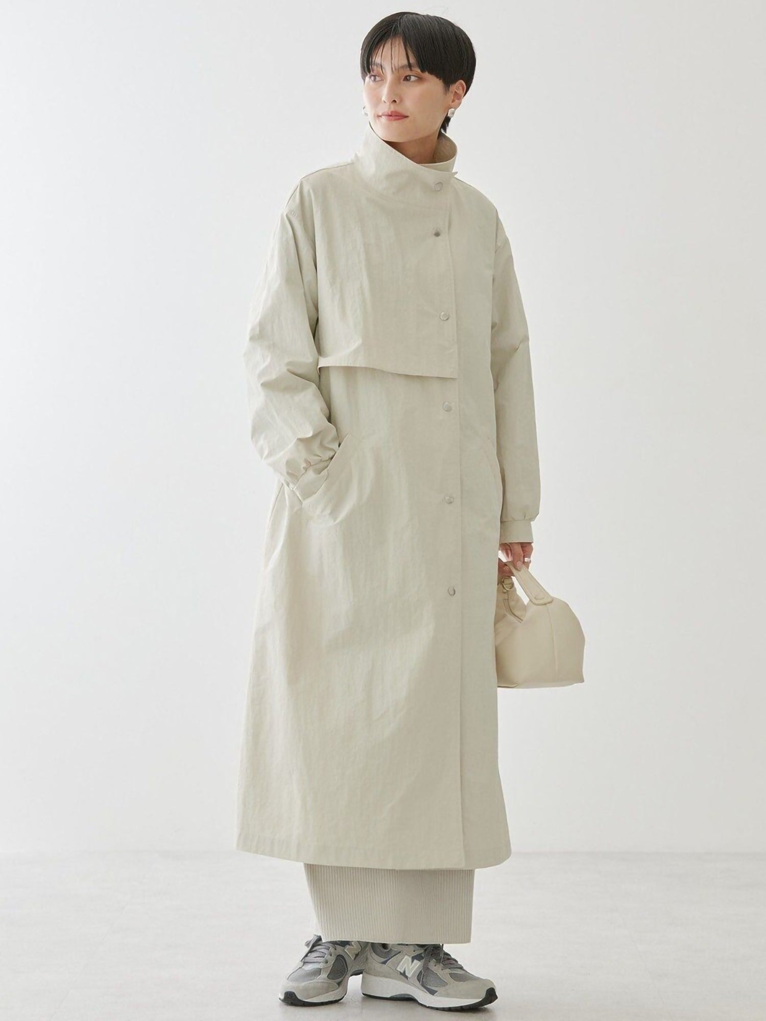Mioka Stand-Collar Coat