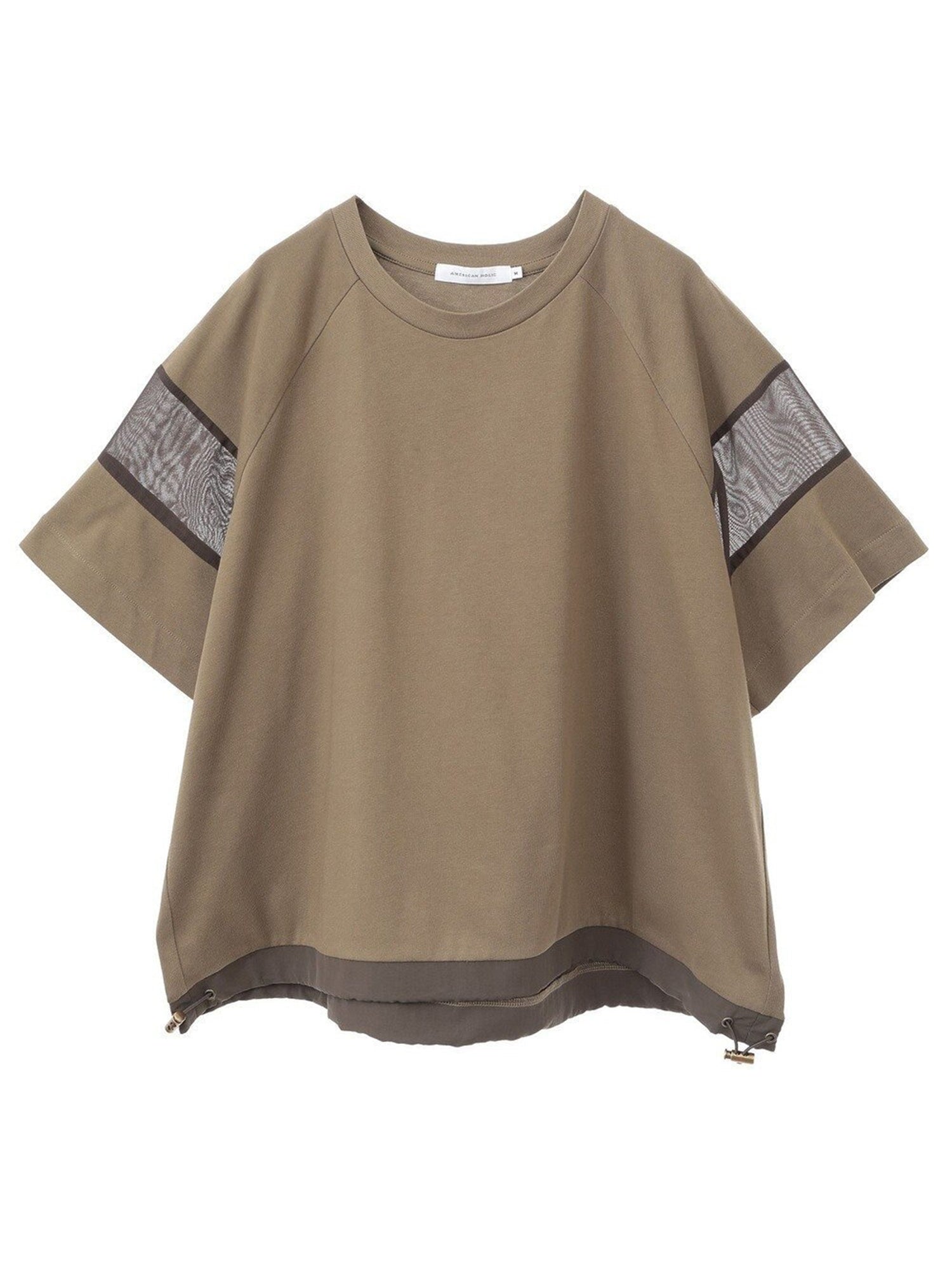 Ryumei Mixed-Material Line-Panel Pullover