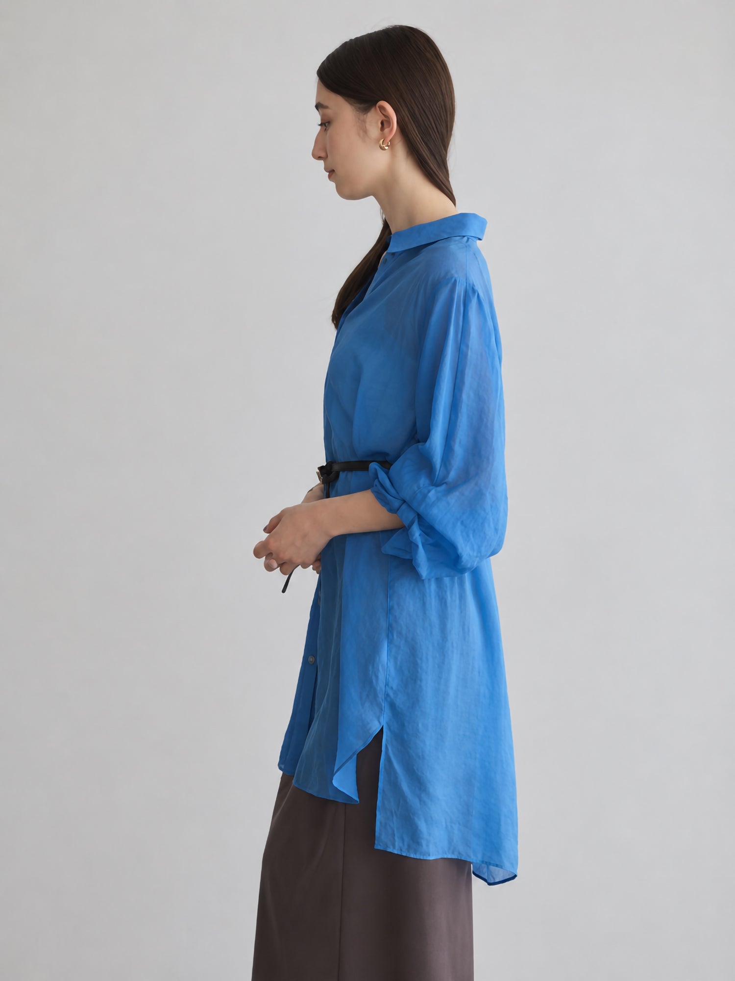 Miyuka 2-Way Sleeve Sheer Long Shirt