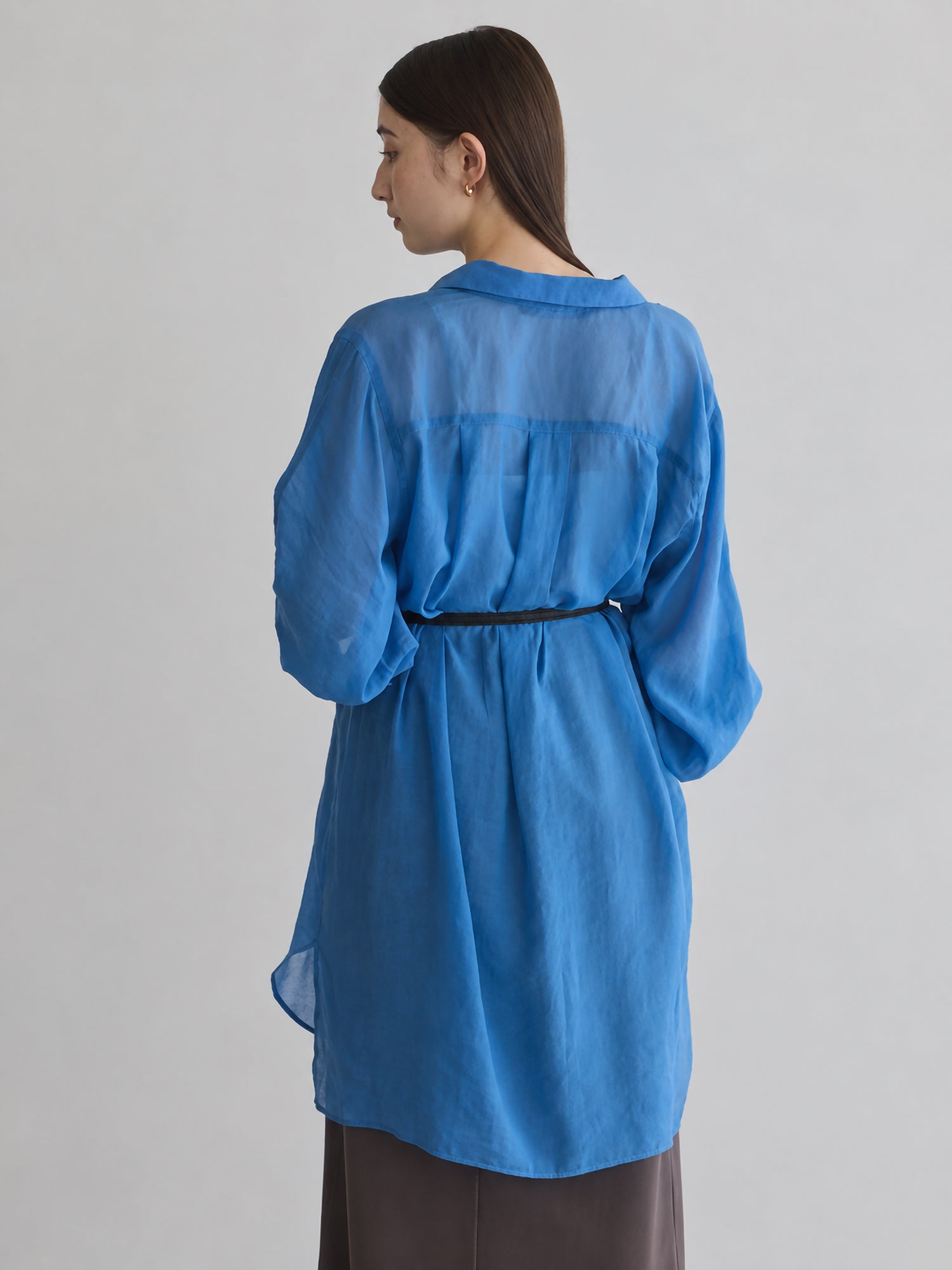 Miyuka 2-Way Sleeve Sheer Long Shirt