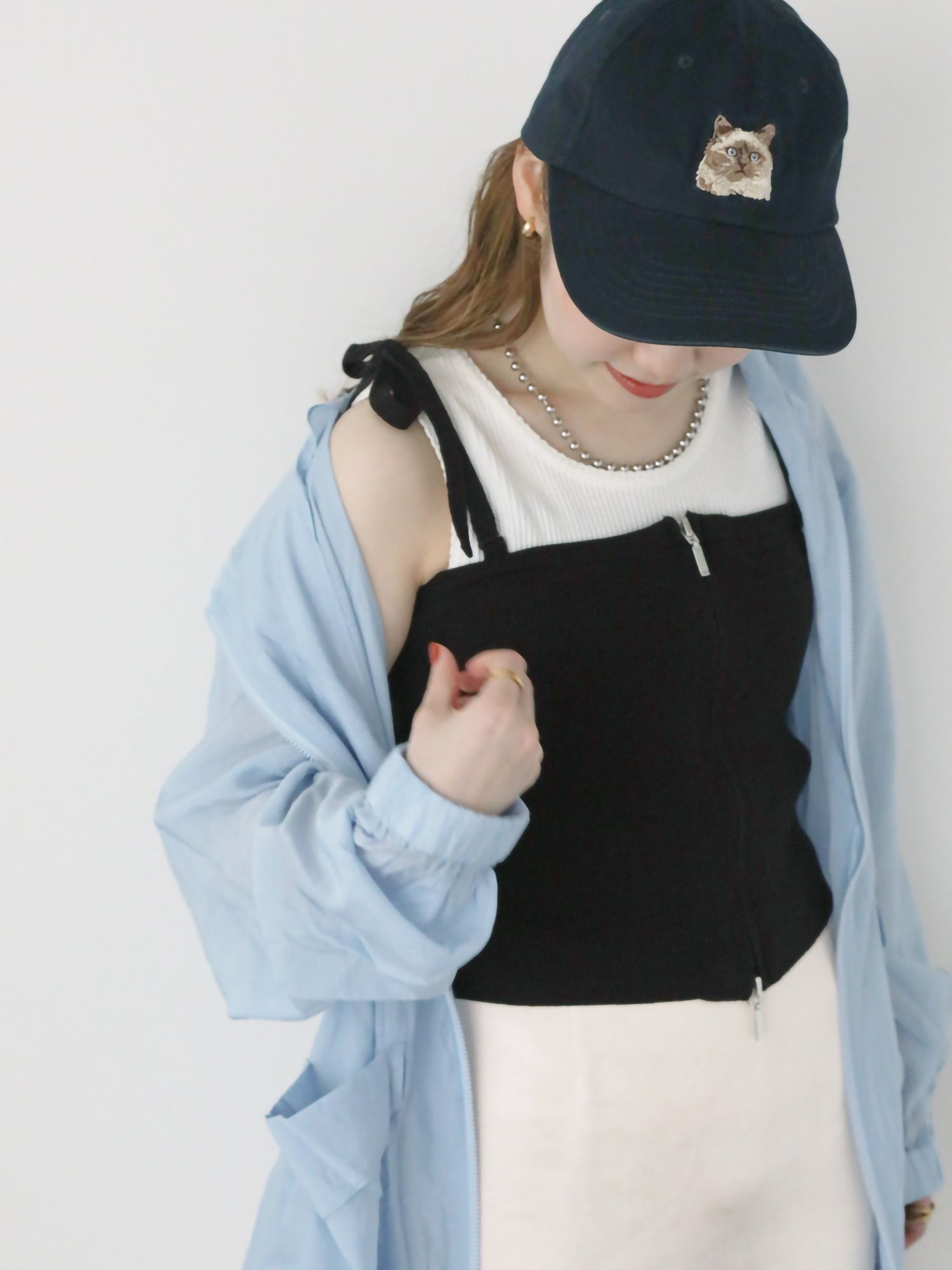 Mizuhara Sheer Zip Hoodie Shirt