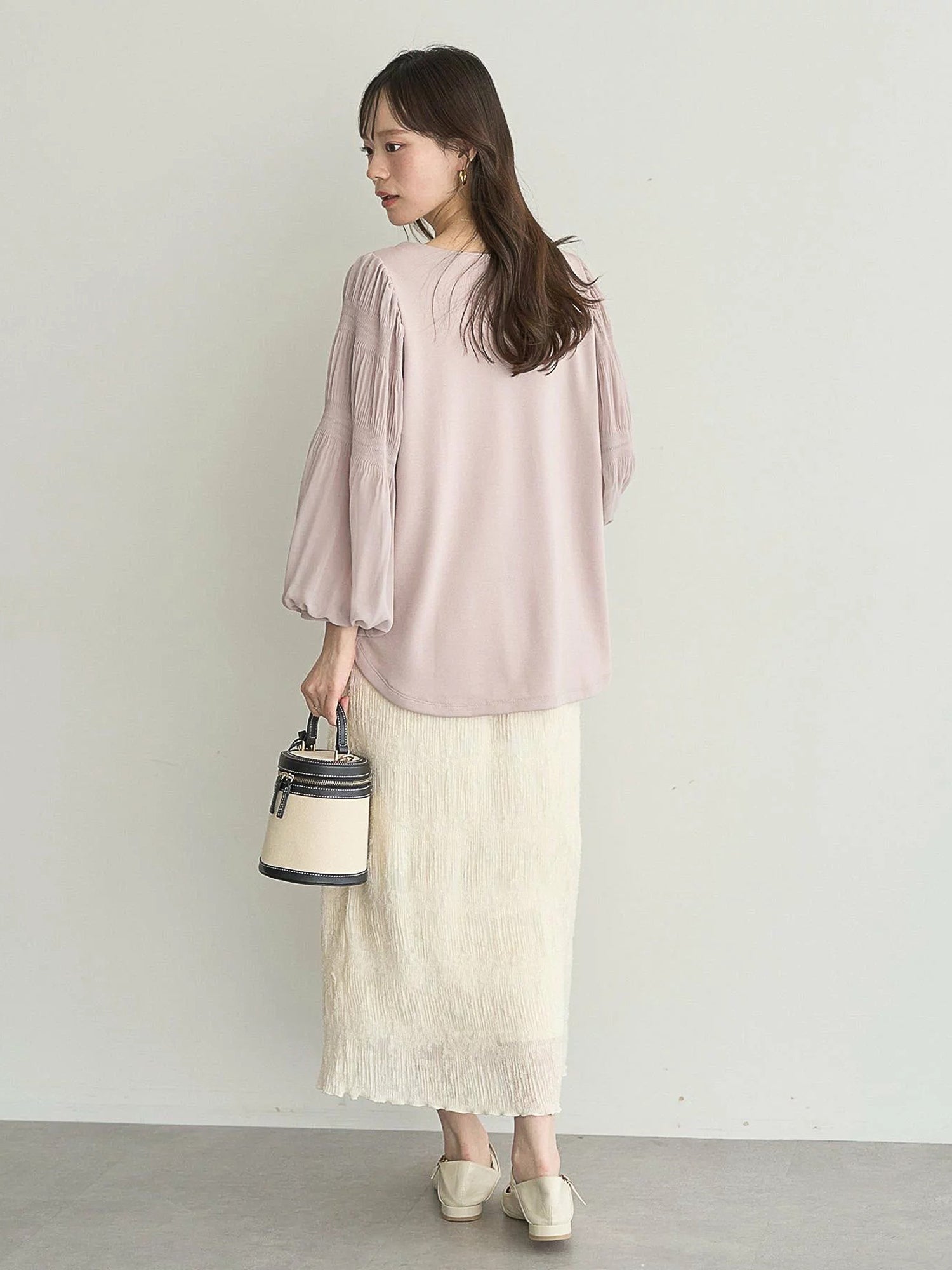 Moji Pleated Sleeve Blouse