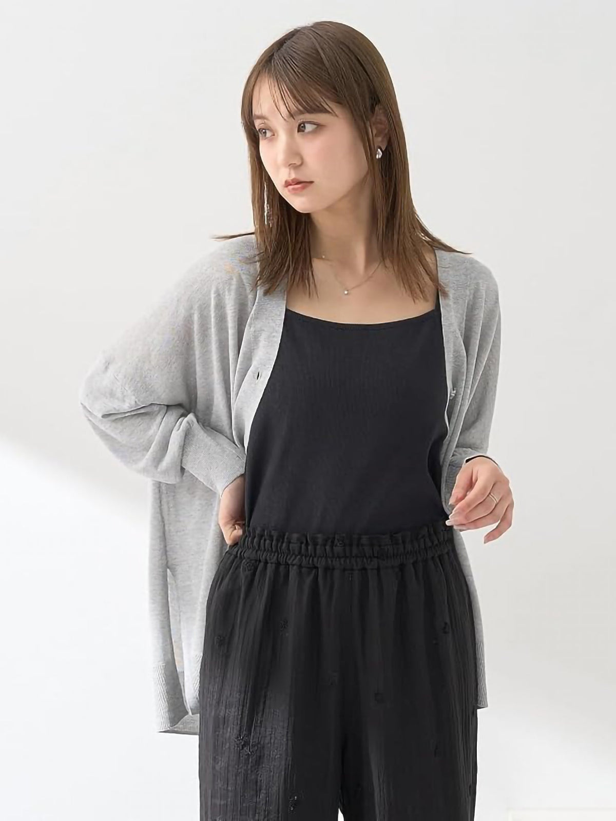 Mokuren Sheer Loose Cardigan