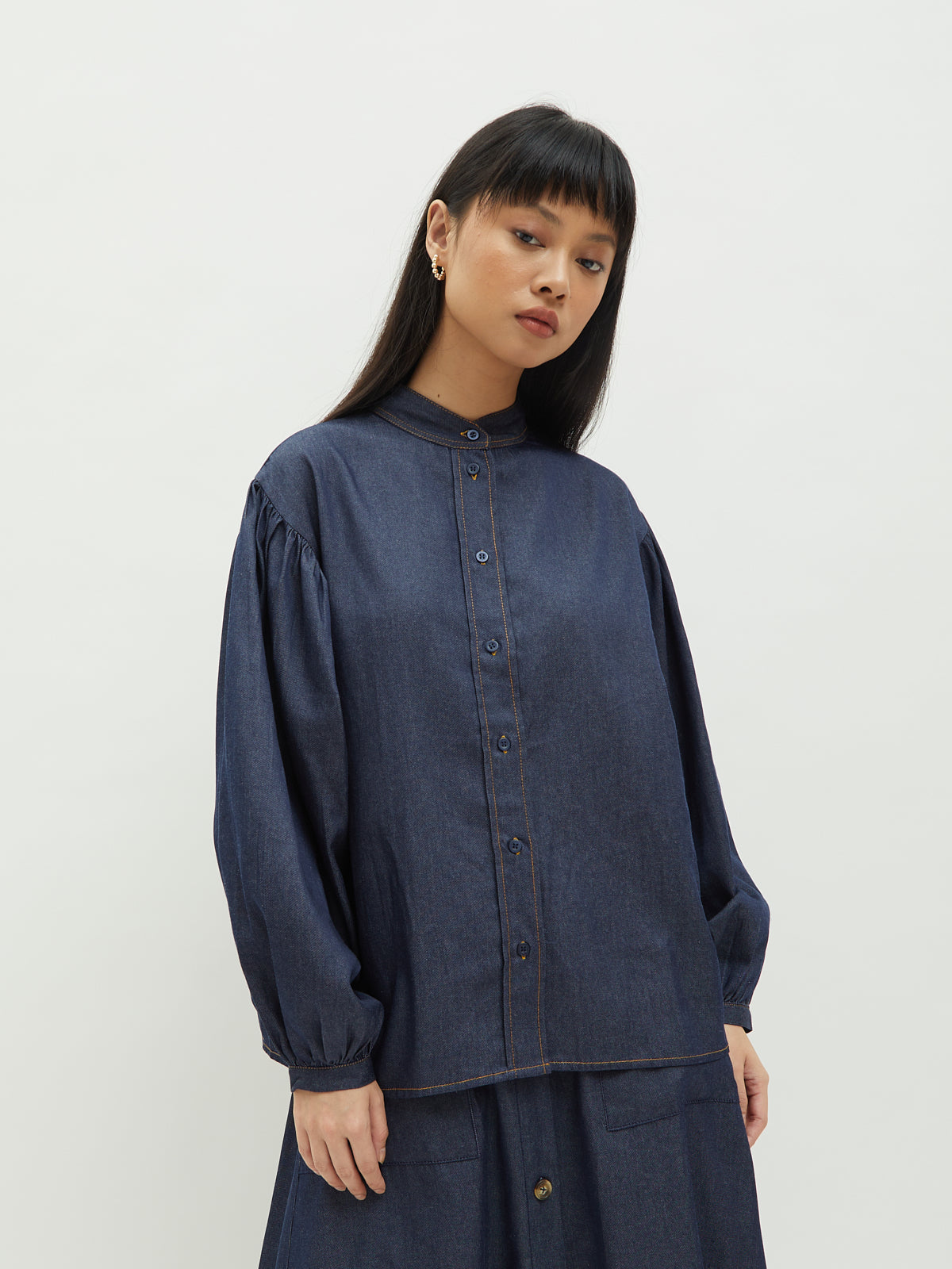 Monita Puffy Denim Shirt