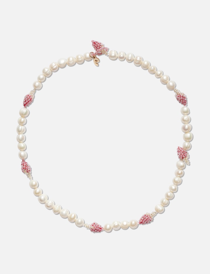 Multi Pearl Pale Strawberry Necklace