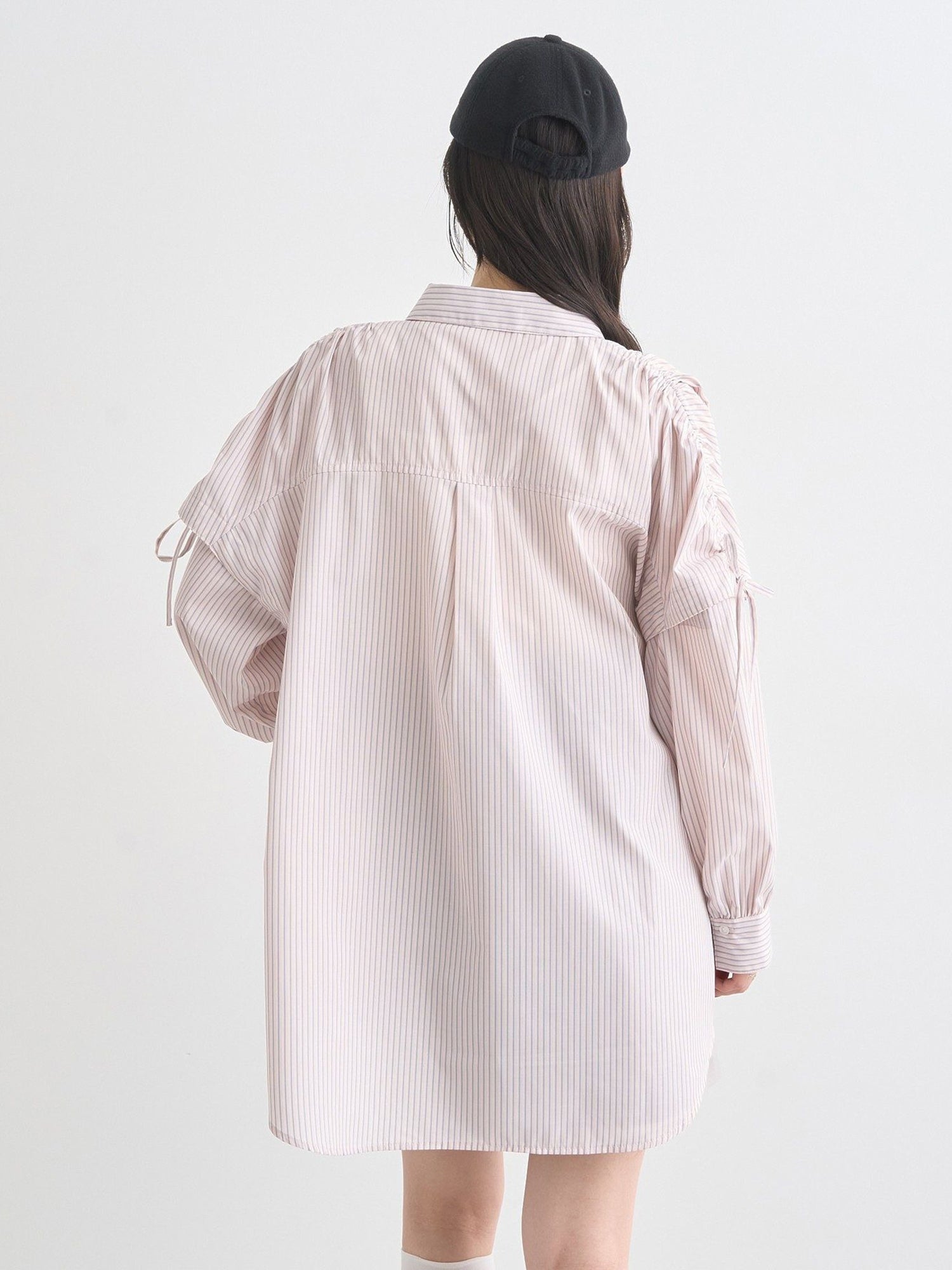 Musubi 2-Way Shoulder Drawstring Ribbon Shirt