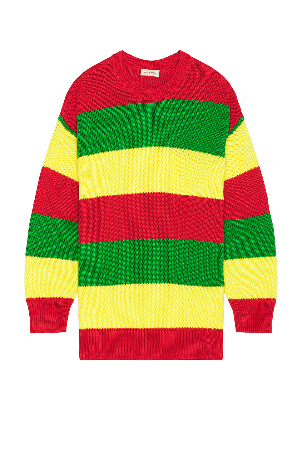Slygo Stripe Crew Neck Sweater