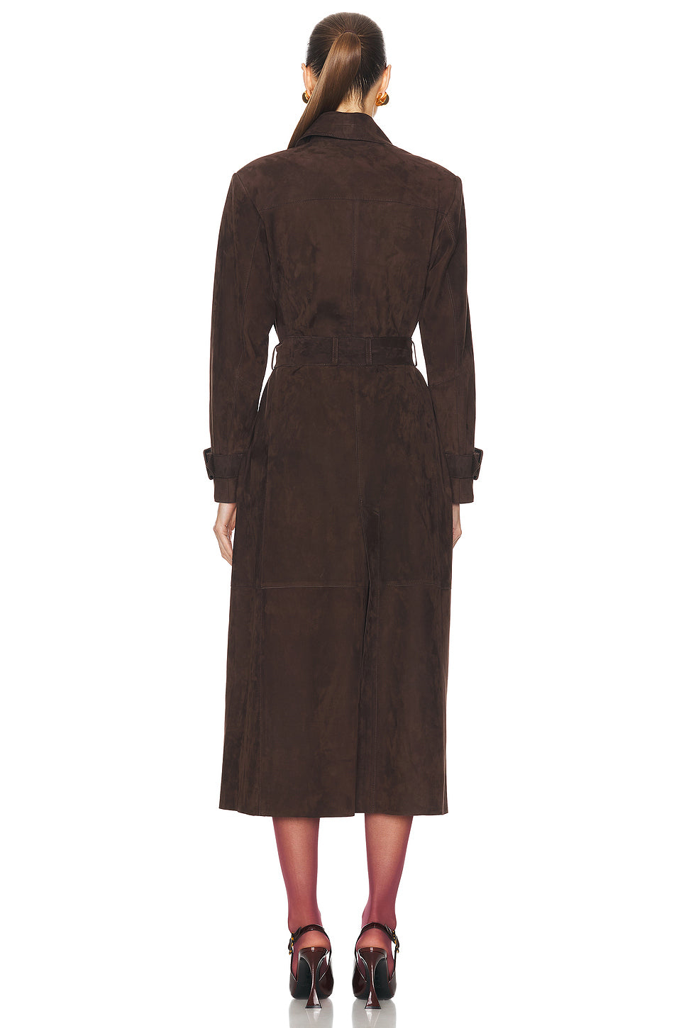 Tate Suede Trench Coat