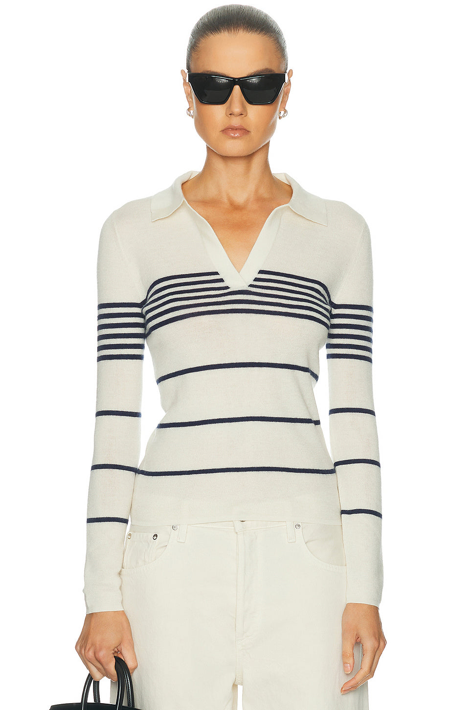 Lucille Multi Stripe Polo Sweater