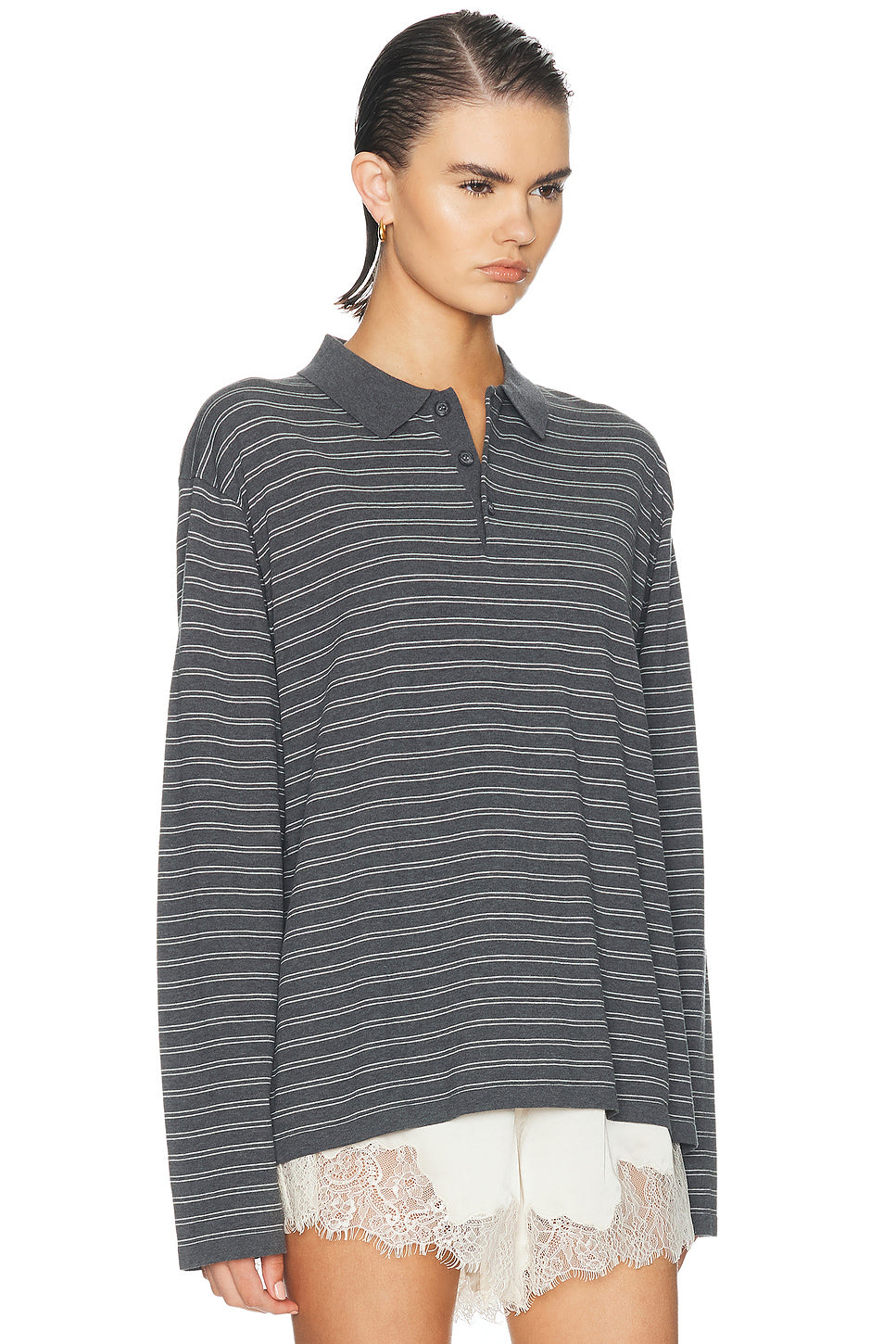 Foley Stripe Polo Sweater