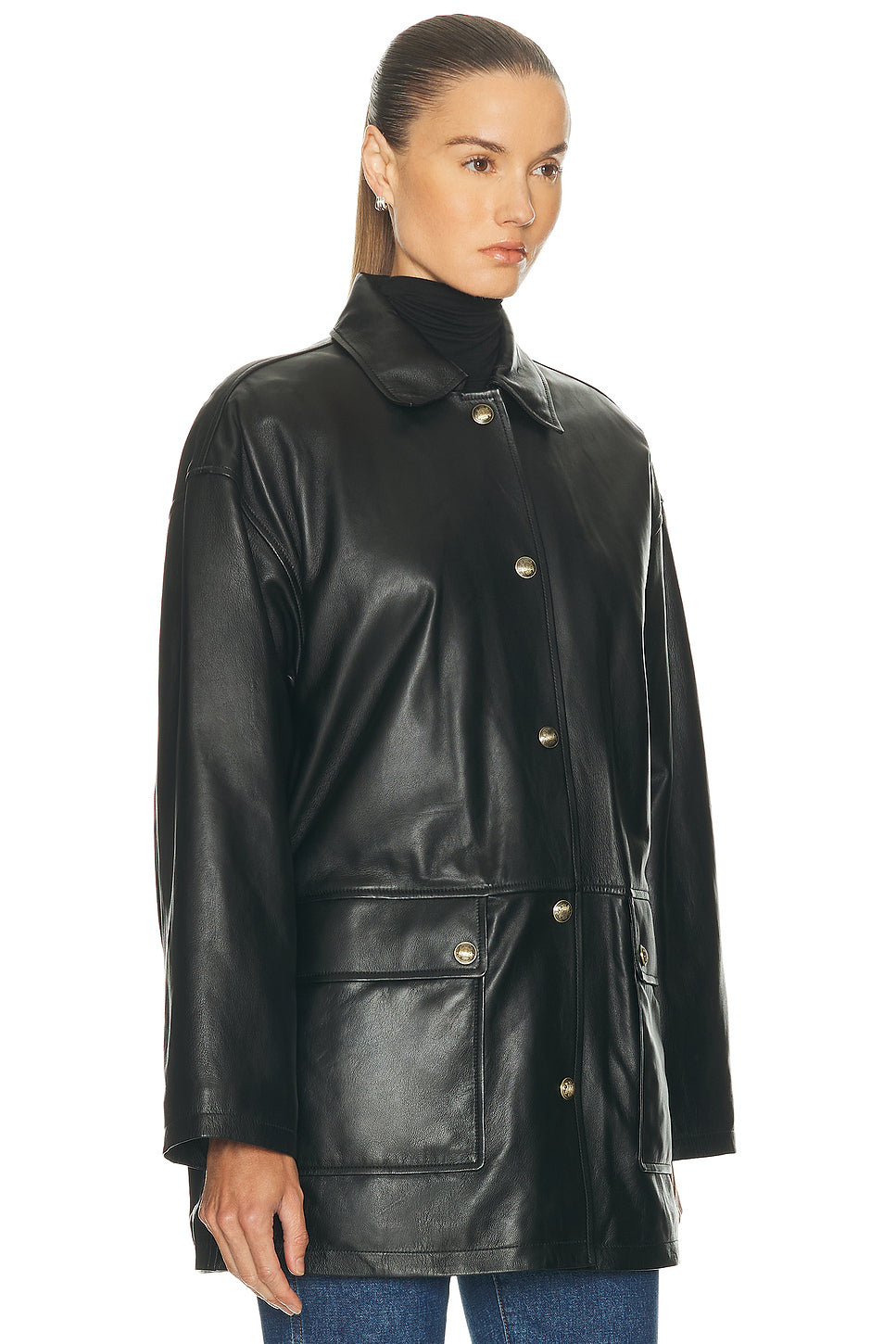 Cordel Leather Coat