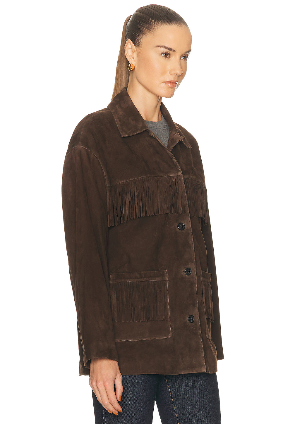 Foudre Fringe Suede Jacket