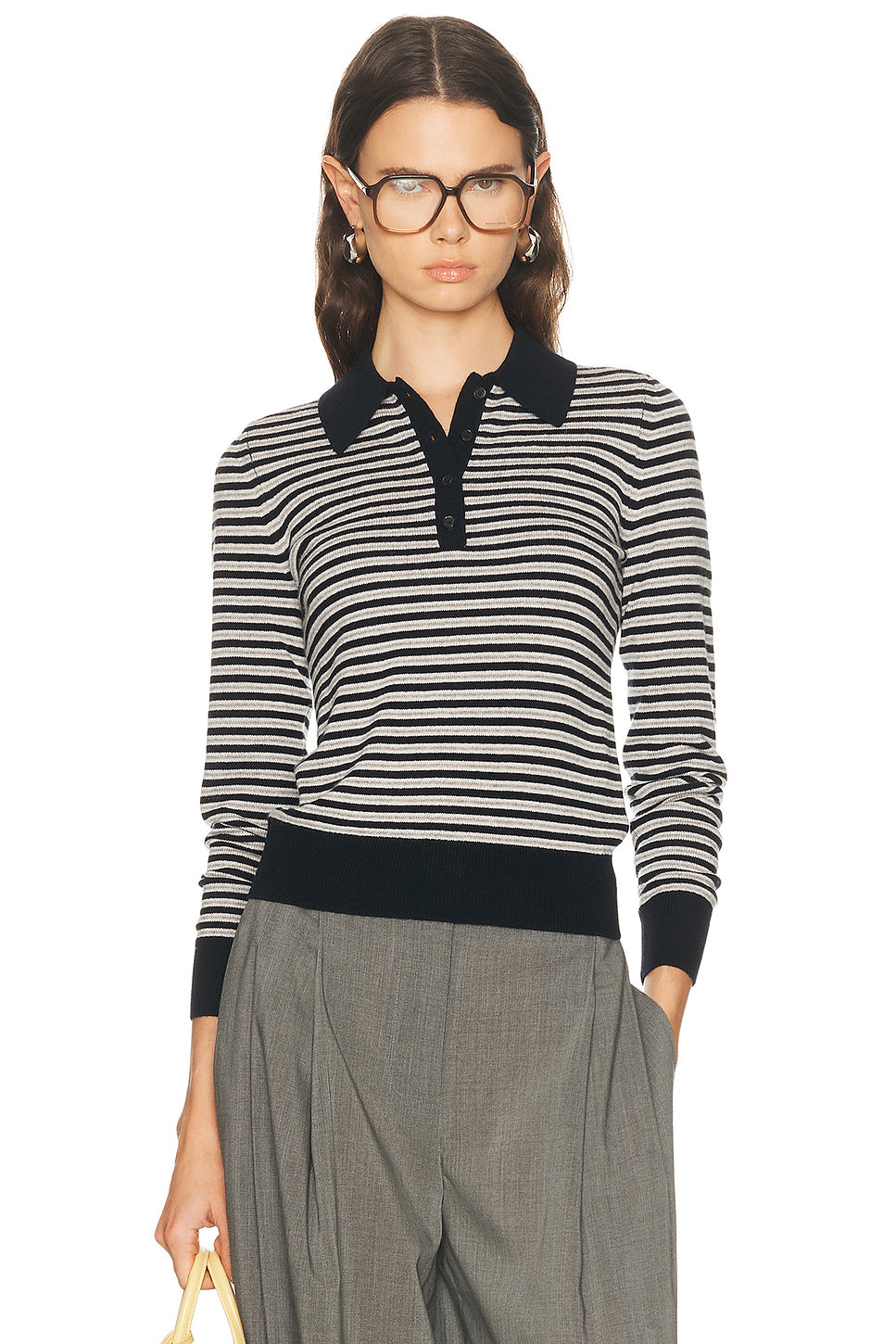 Prescott Stripe Polo Knit Top