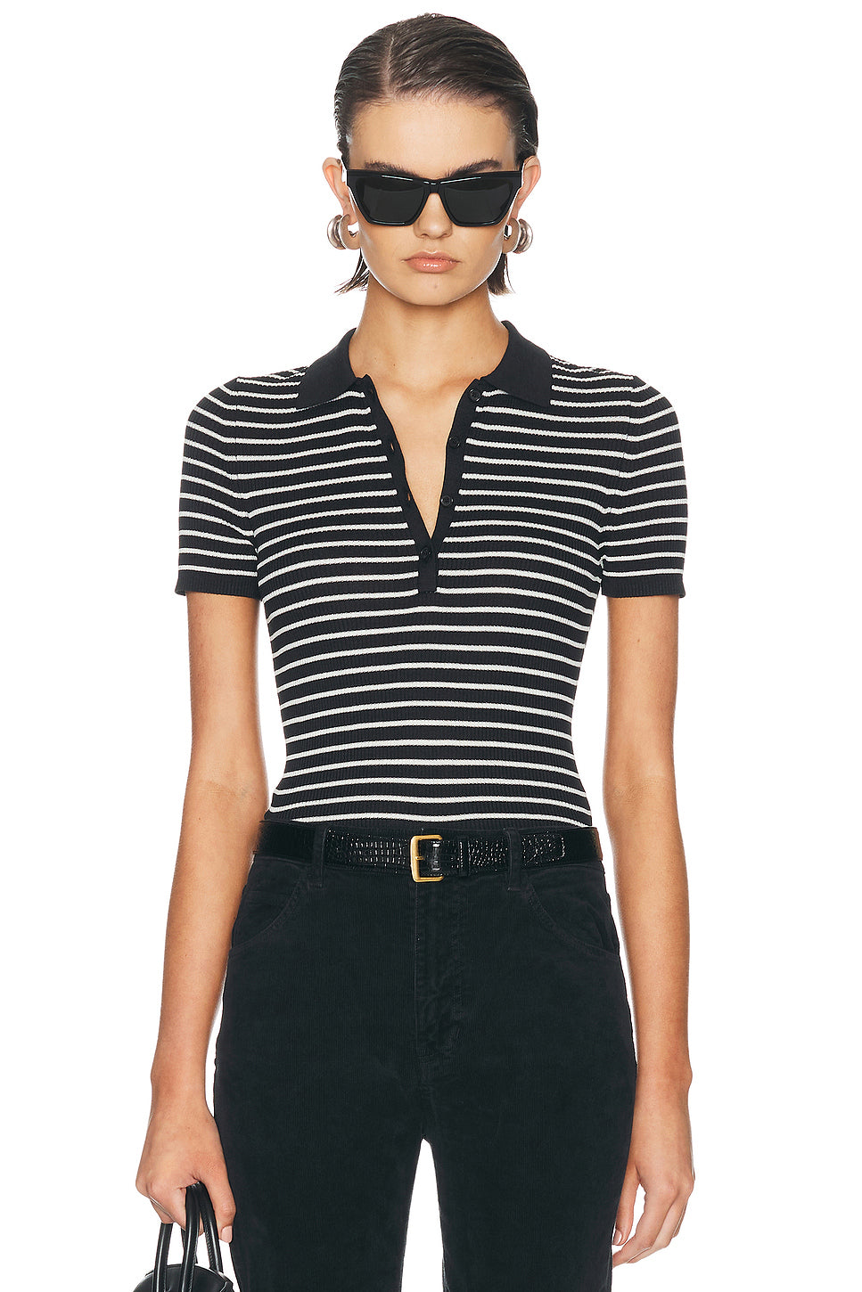 Fenna Stripe Polo Top