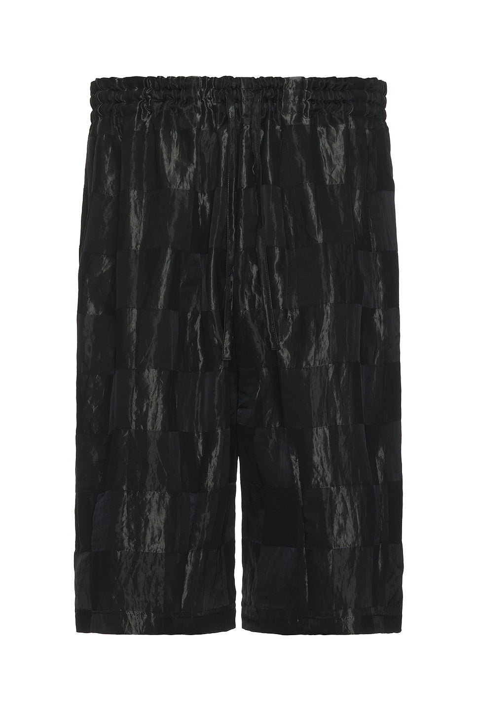 H.d.p. Bright Cloth Checker Short In Black