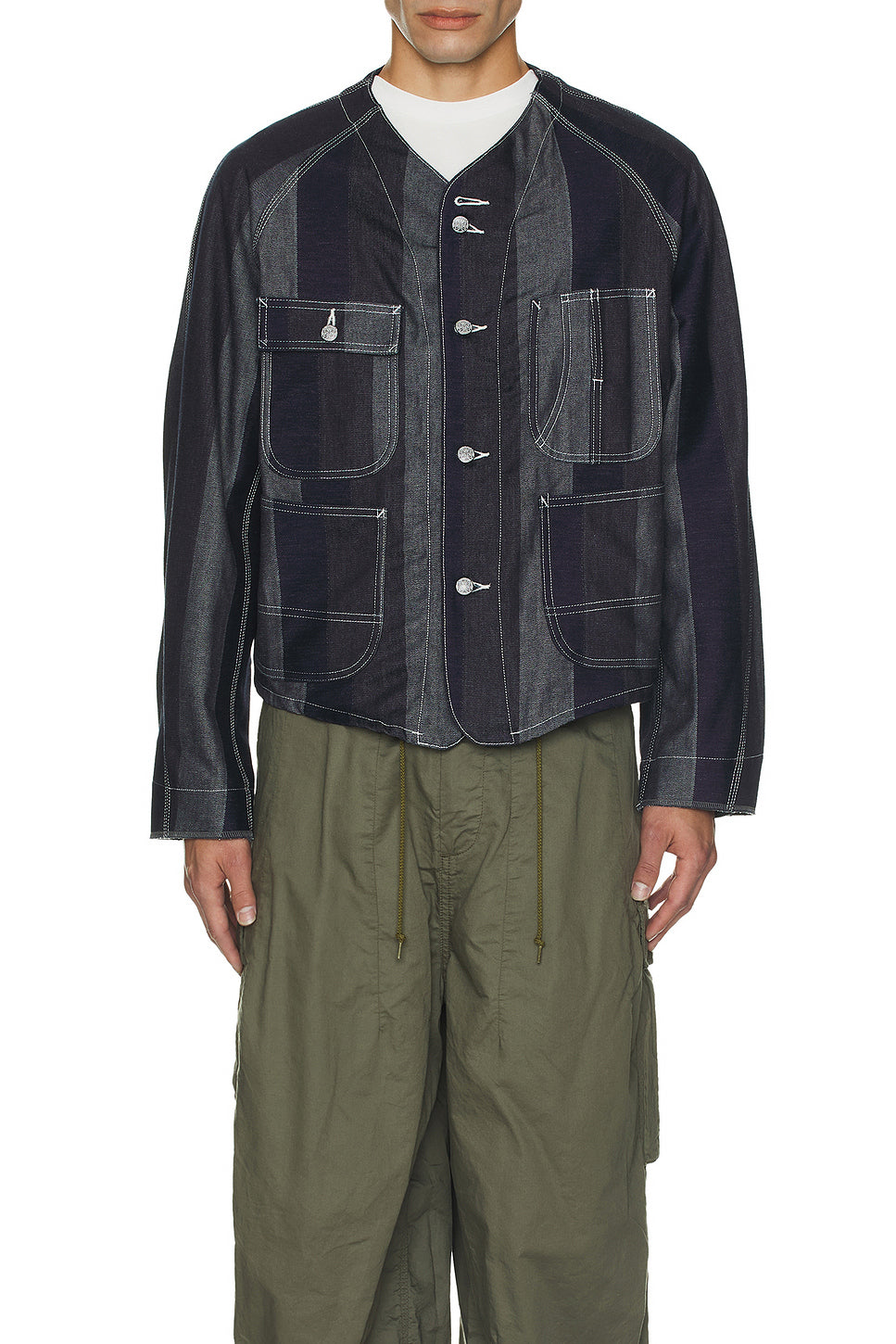 Short Coverall 10oz Denim Stripe In Narrow