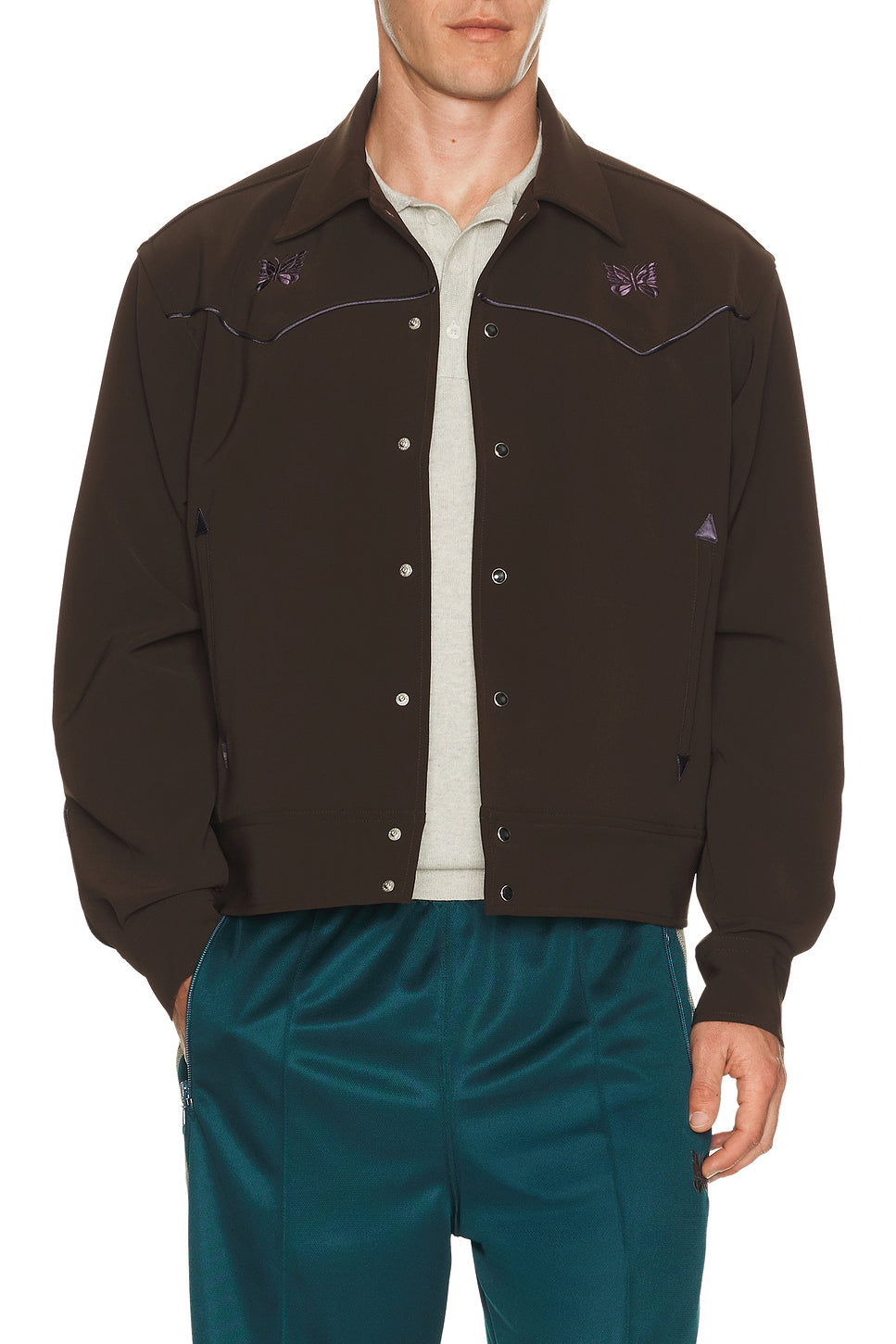 Piping Cowboy Jacket Poly Double Cloth
