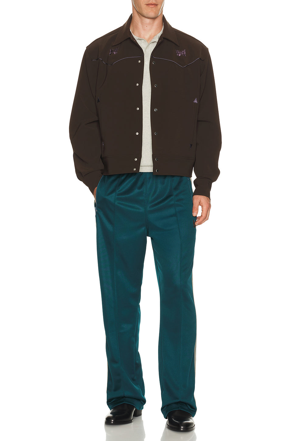 Piping Cowboy Jacket Poly Double Cloth