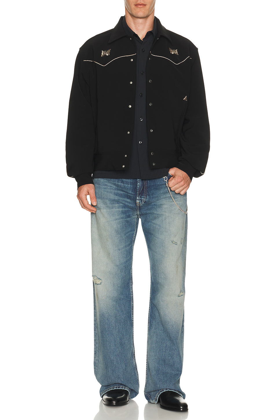Piping Cowboy Jacket Poly Double Cloth