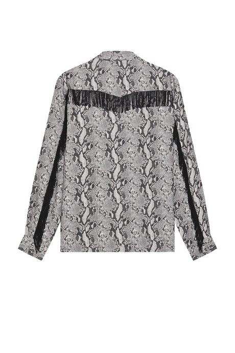 Fringe One Up Shirt Python In Charcoal