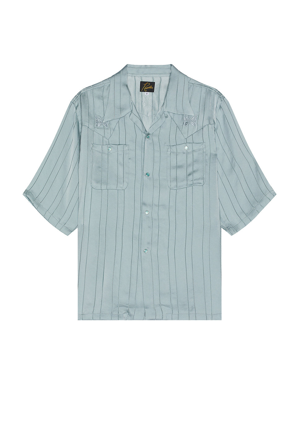 Short Sleeve Cowboy One-Up Shirt Georgette In Blue