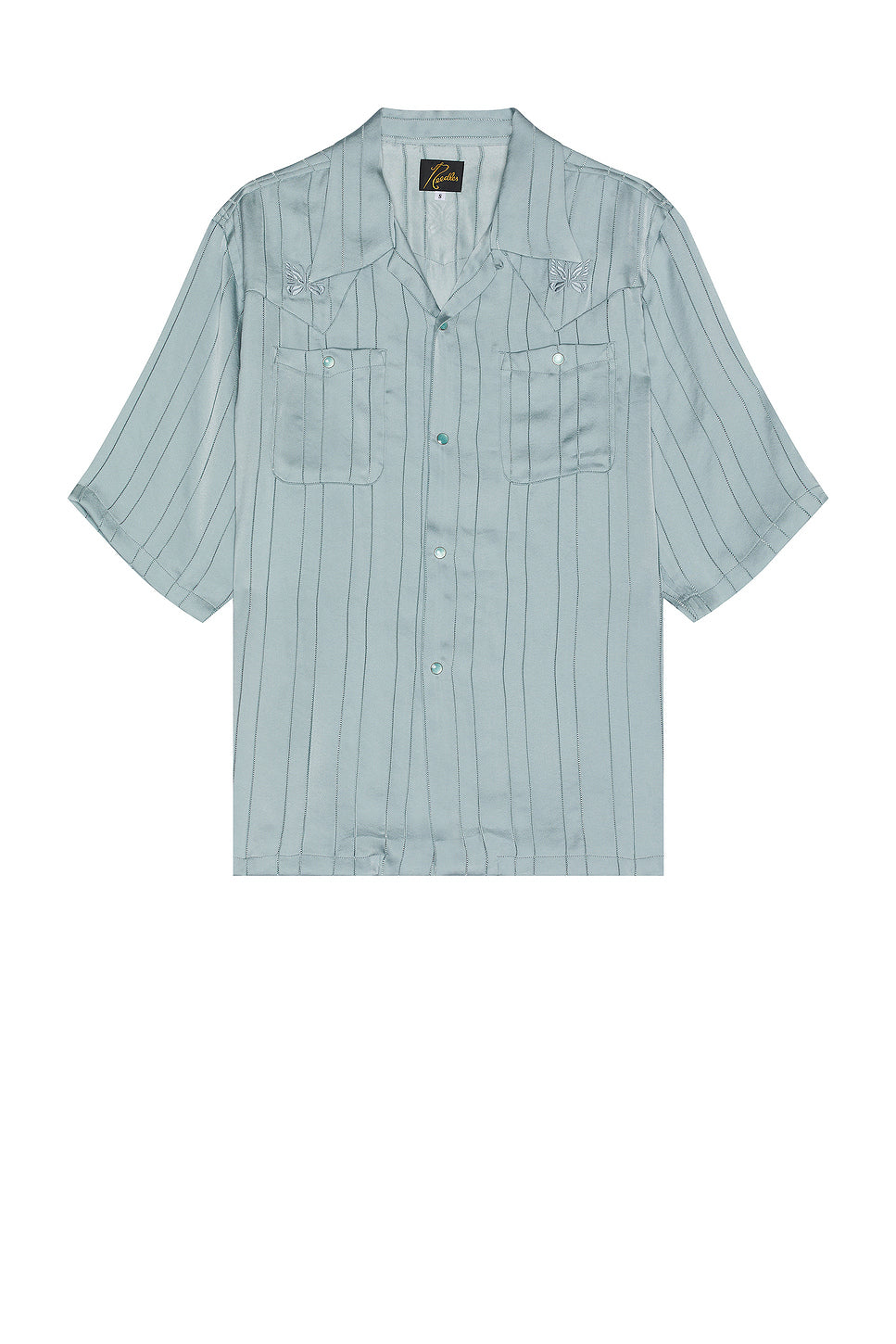 Short Sleeve Cowboy One-Up Shirt Georgette In Blue