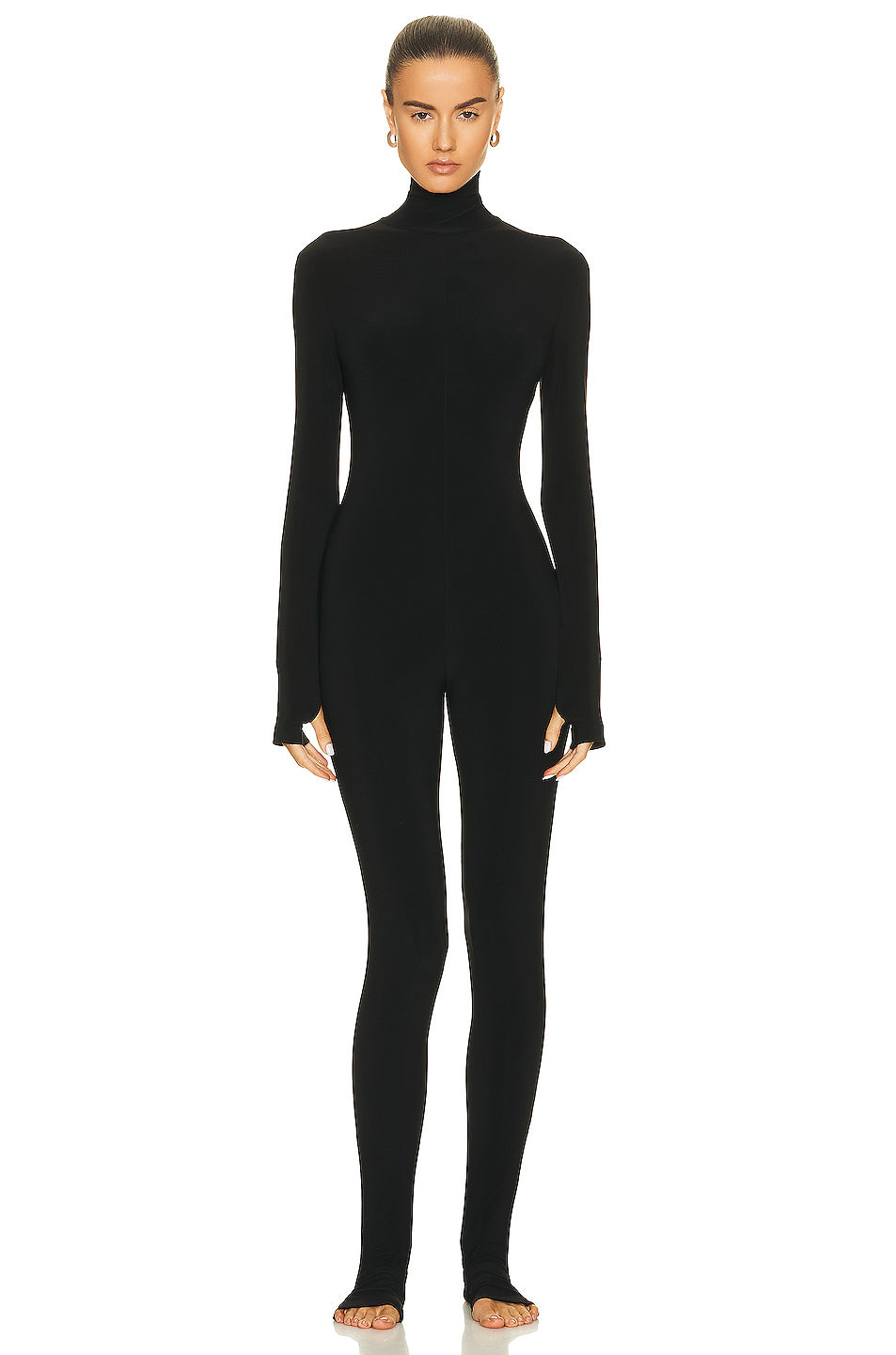 Long Sleeve Turtleneck Catsuit with Footie