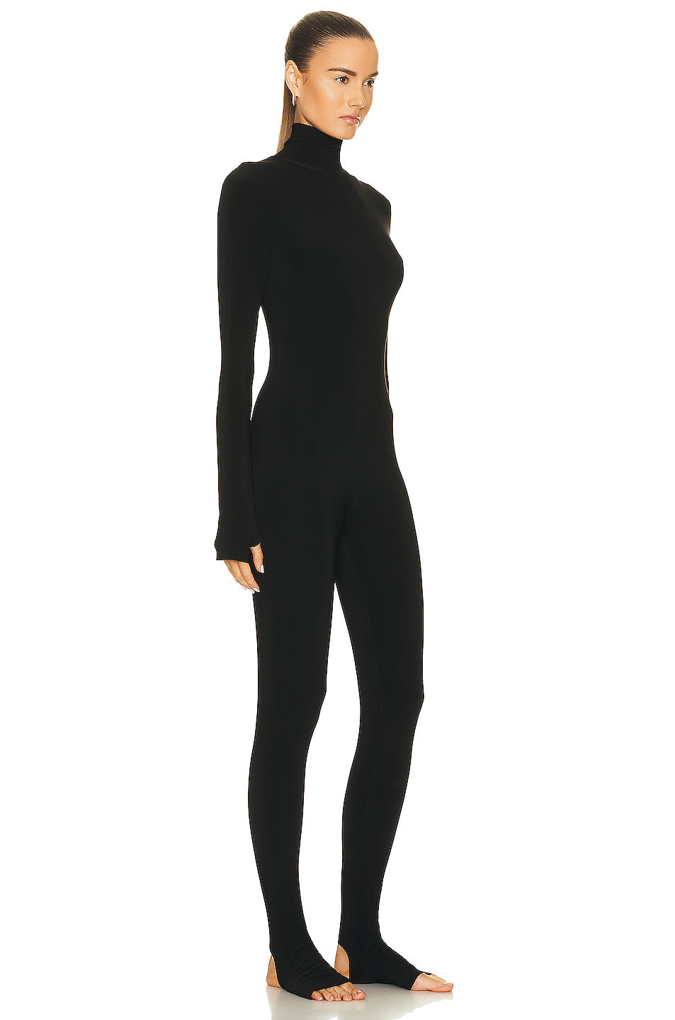 Long Sleeve Turtleneck Catsuit with Footie