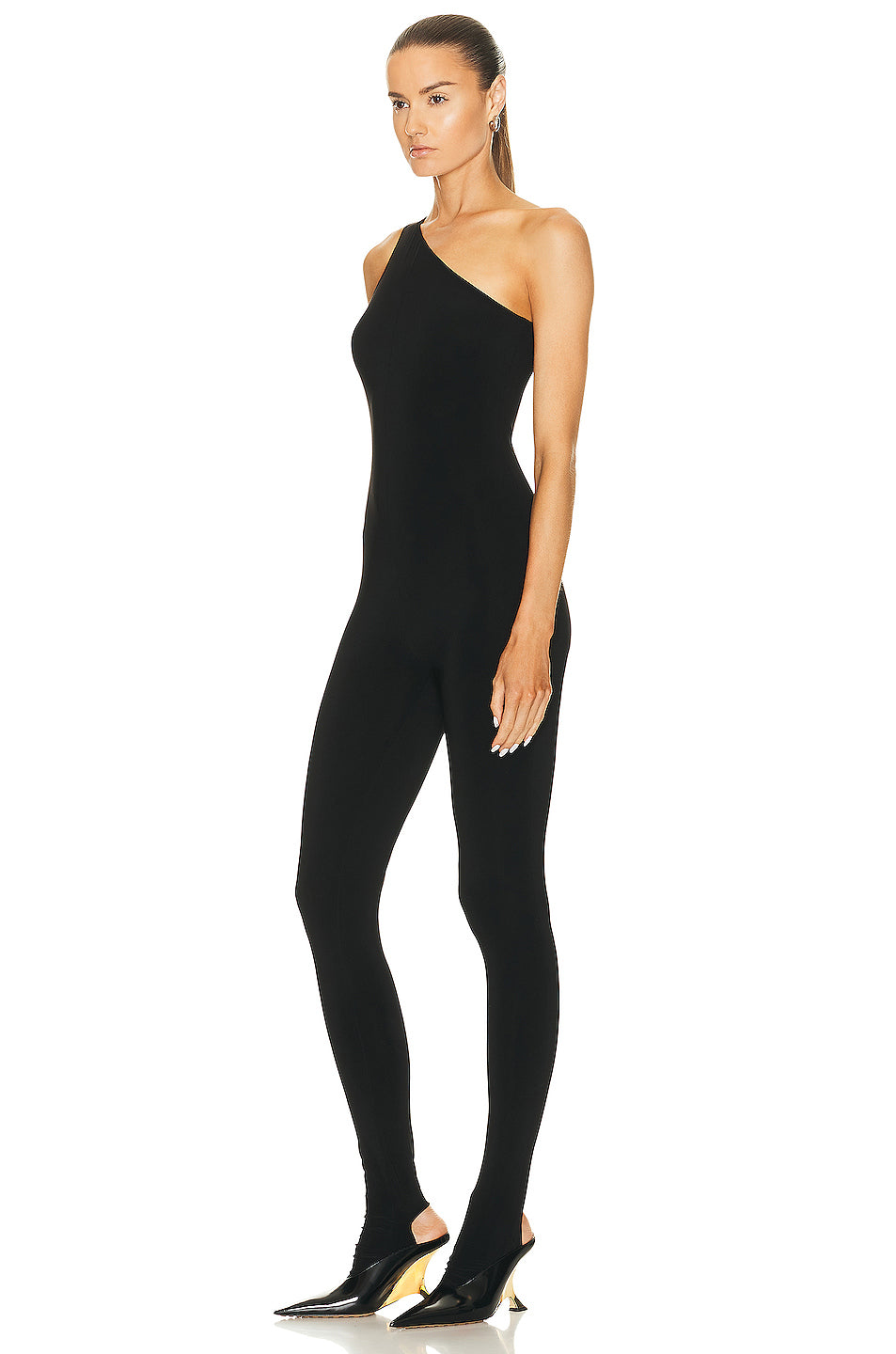 One Shoulder Footie Catsuit