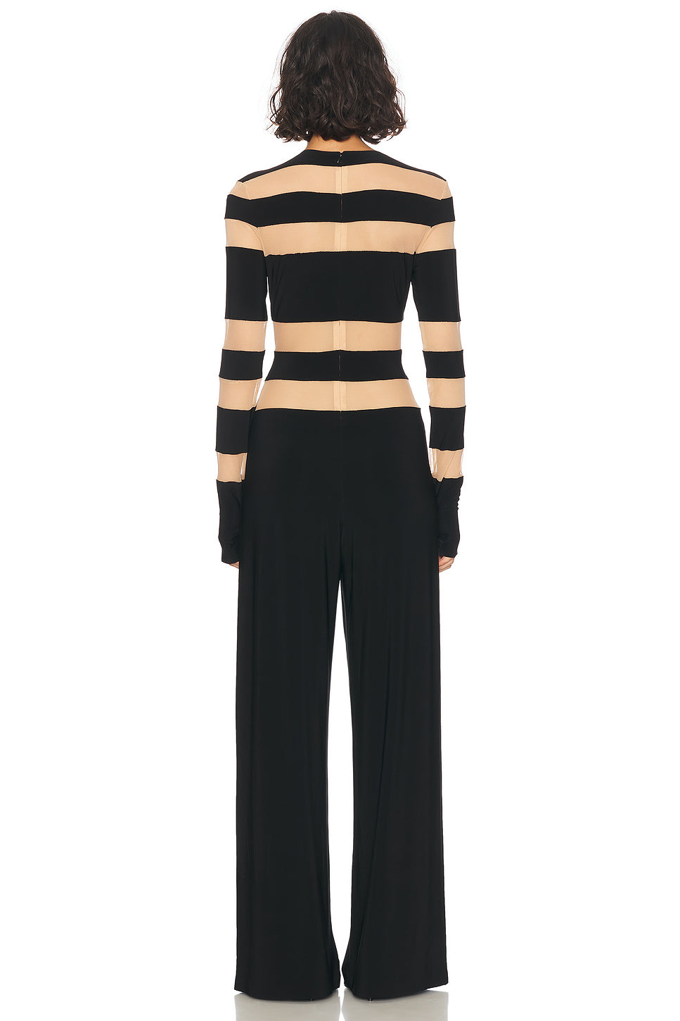 Spliced Straight Leg Jumpsuit