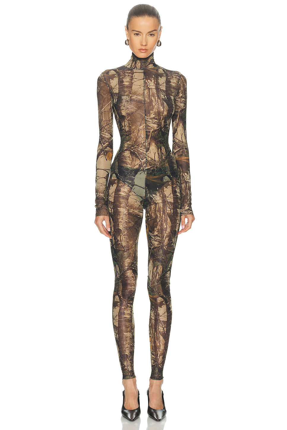 Long Sleeve Slim Fit Turtleneck Catsuit