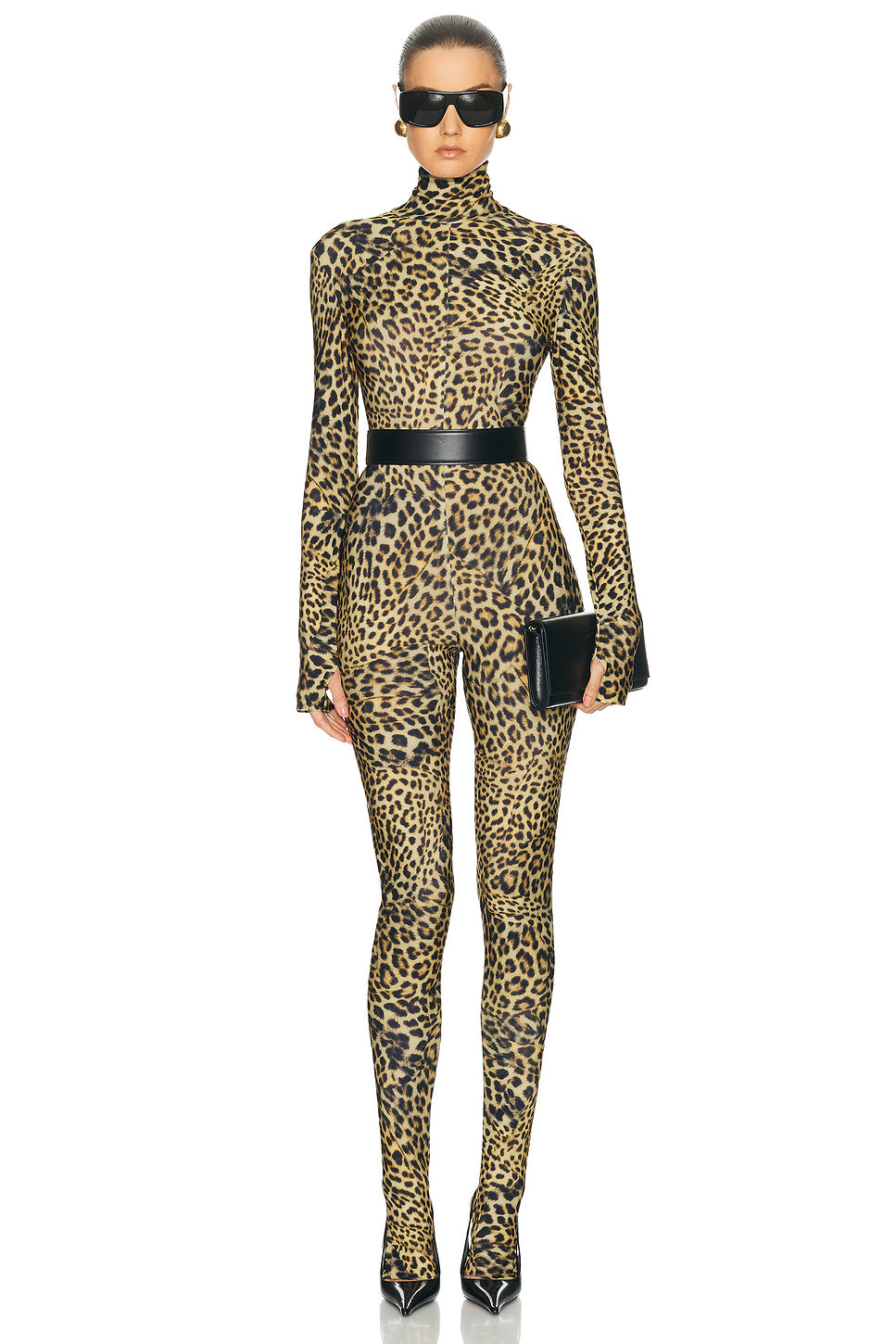 Long Sleeve Slim Fit Turtle Catsuit With Footie