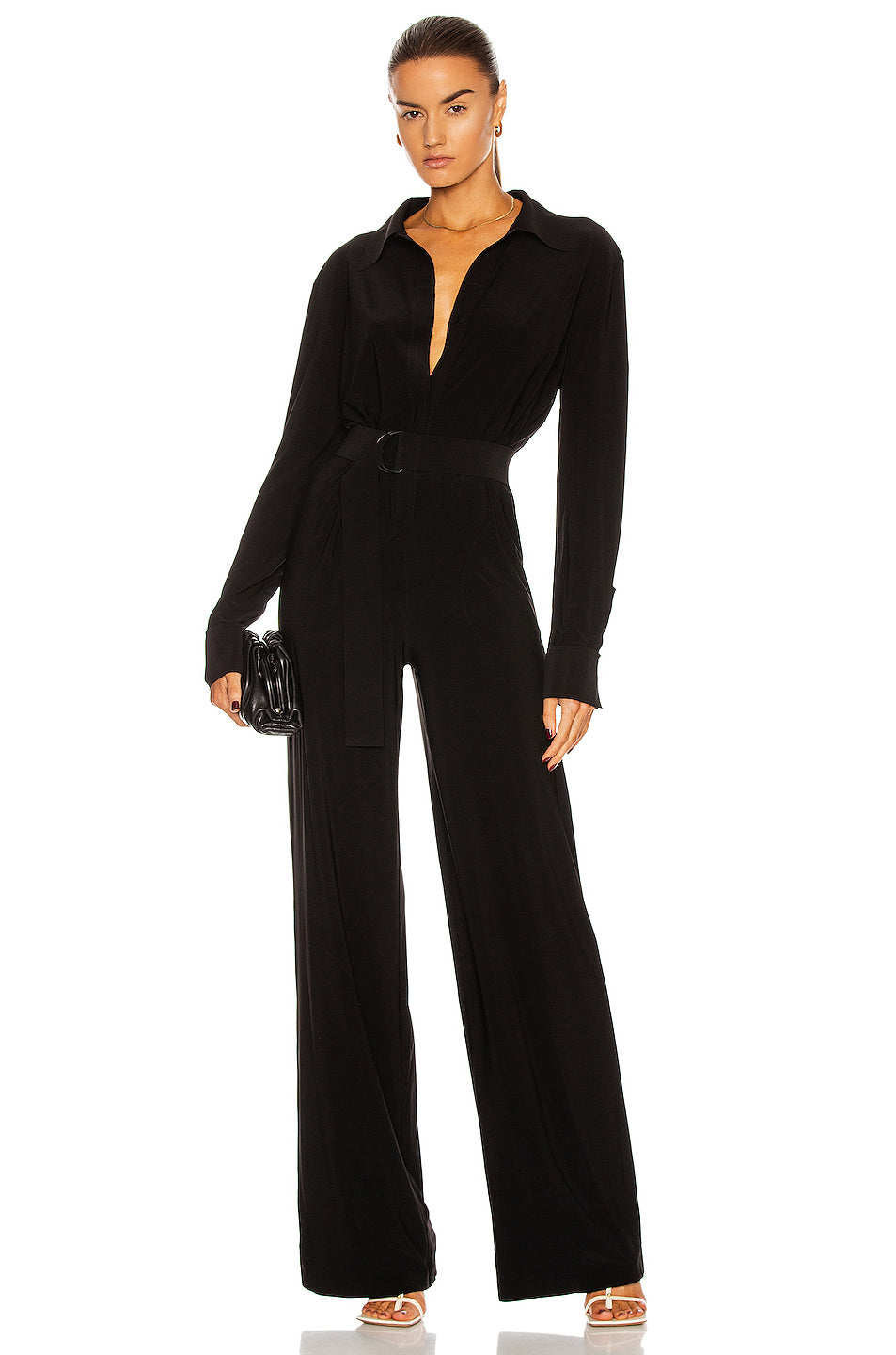 Shirt Straight Leg Jumpsuit