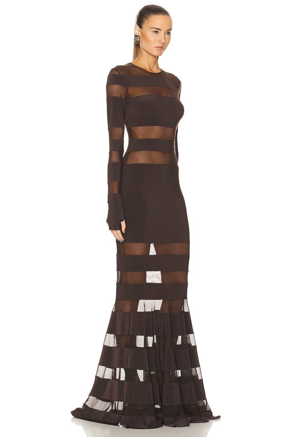 Spliced Dress Fishtail Gown