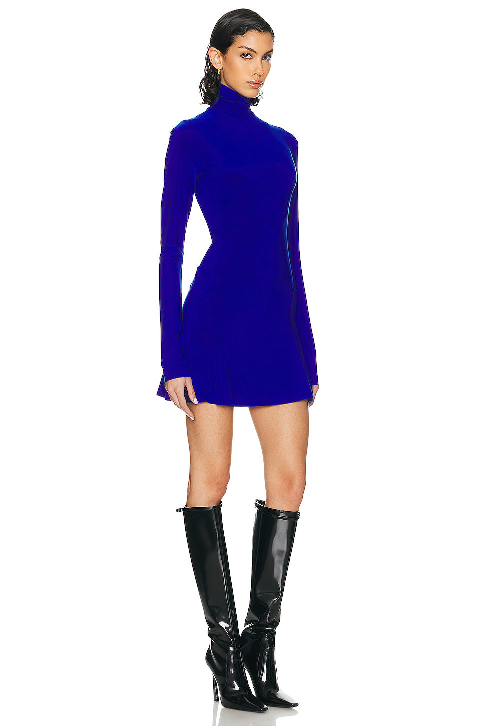 Long Sleeve Turtle Fishtail Mini Dress