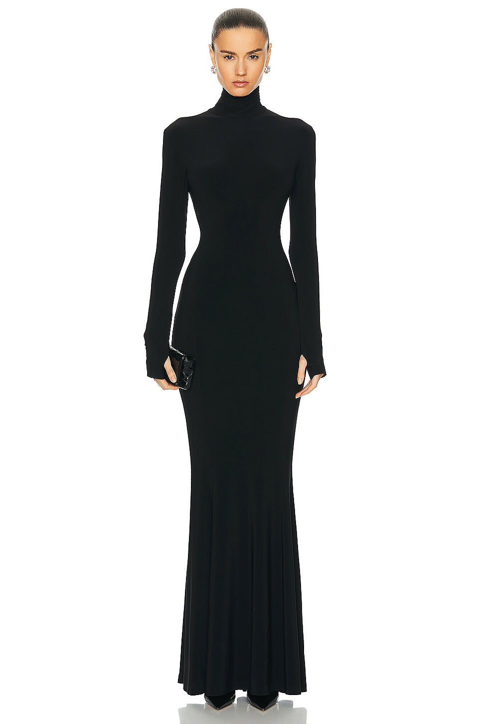 Long Sleeve Turtle Fishtail Gown