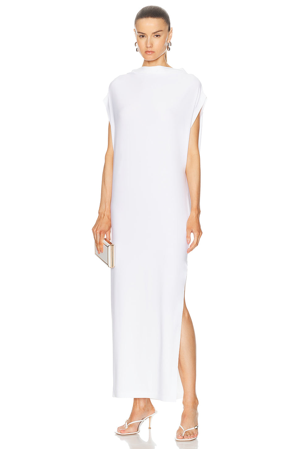 Sleeveless All in One Side Slit Gown