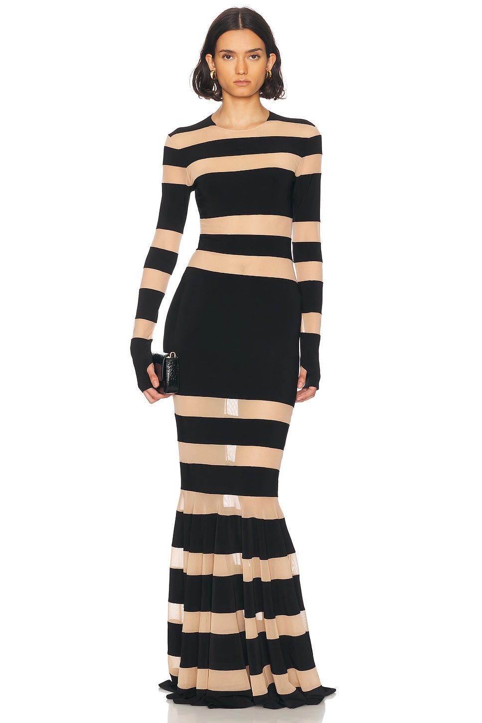 Spliced Dress Fishtail Gown