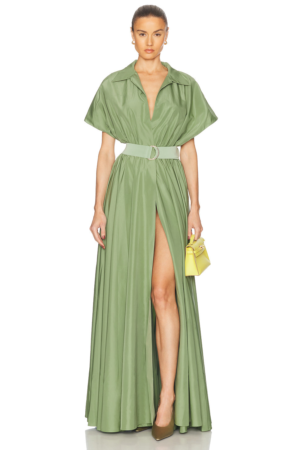 Super Oversized Sleeveless Boyfriend Shirt Flared Gown