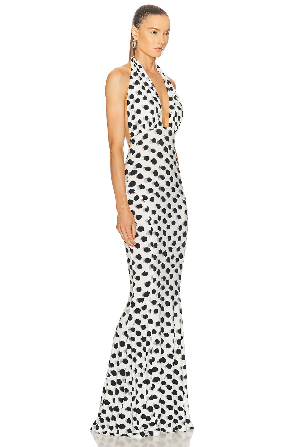 Cross Halter Fishtail Gown